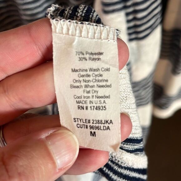 NWT Renee C Stitch Fix Evia Striped Cardigan Sweater Medium - Picture 5 of 5